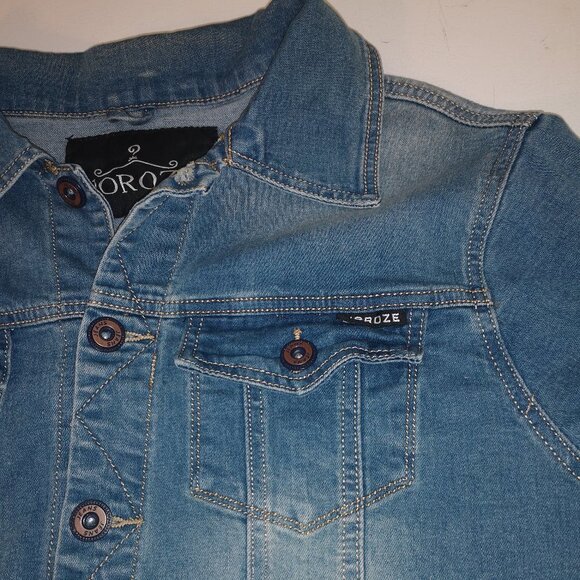 Noroze Men's Button Closure Size Medium Jean Jacket - Picture 4 of 13